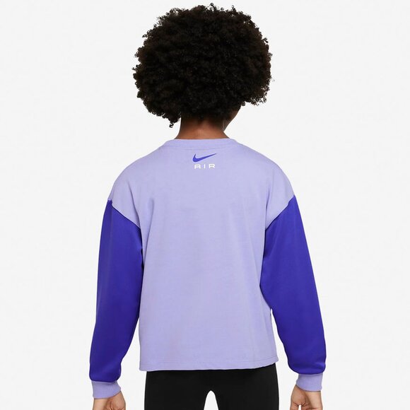 BNWT NIKE GIRLS LONG SLEEVE NSW AIR TOP (#DQ8936-569) US SIZE SMALL (S) - Picture 2 of 10